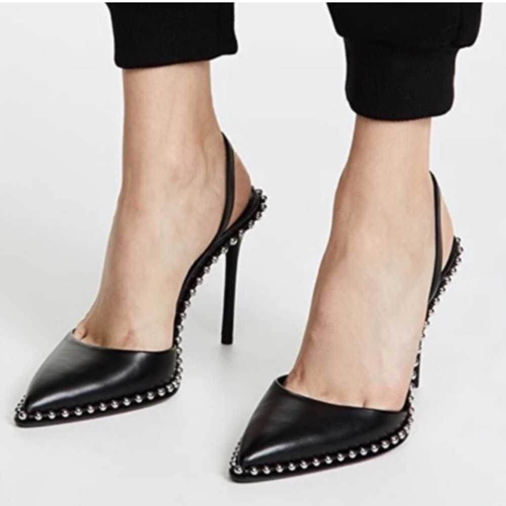 Alexander Wang Black Studded Heels